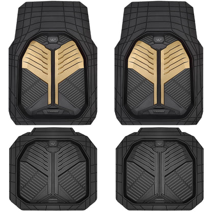 CAR PASS Heavy Duty Car Floor Mats, All Weather Car Mats Full Set