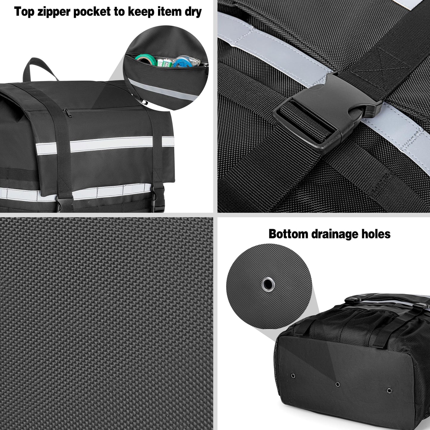 Marscamd Spare Tire Trash Bag with a Car Trash Can, Black