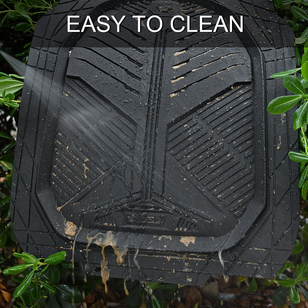 CAR PASS Heavy Duty Car Floor Mats, All Weather Car Mats Full Set