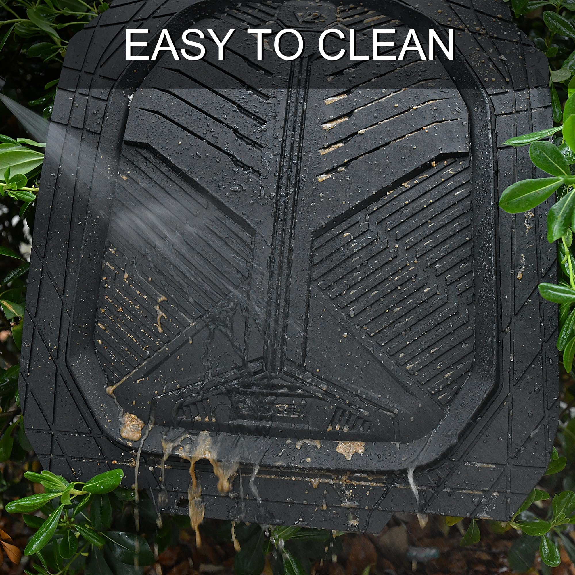 CAR PASS Heavy Duty Car Floor Mats, All Weather Car Mats Full Set