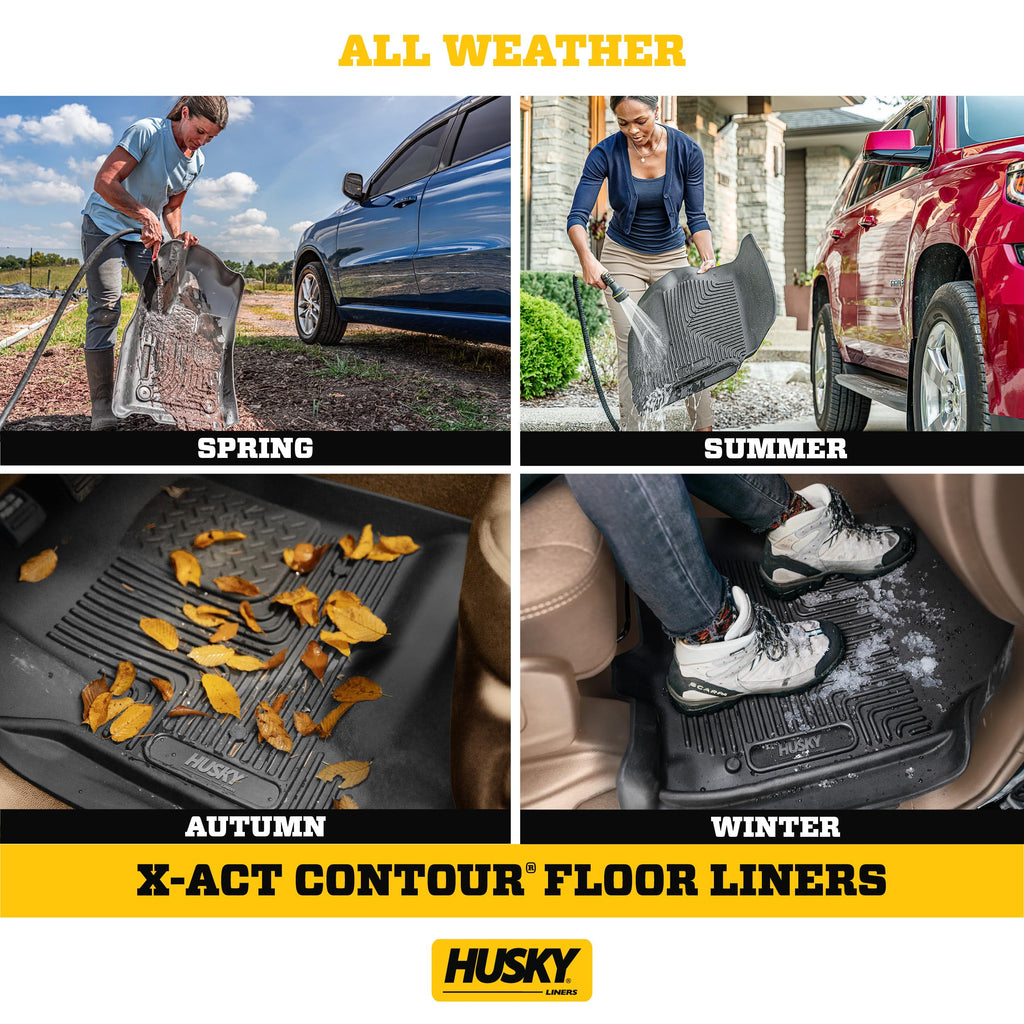 Custom Fit Waterproof Floor Mats Front & Second Row Set